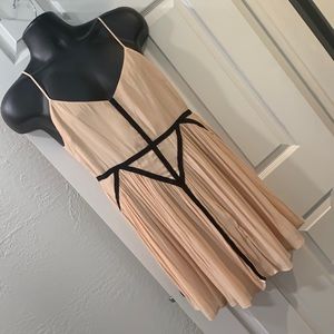 Forever 21 L blush pink black spaghetti strap dress